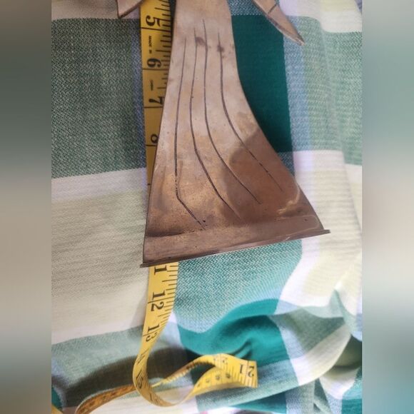 Vintage 2 Brass AngelCandleHolders Solid Brass Angel Taper Candle Holder 10 1/2" - Picture 8 of 14